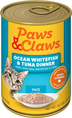 Paws & Claws Ocean Whitefish & Tuna Dinner